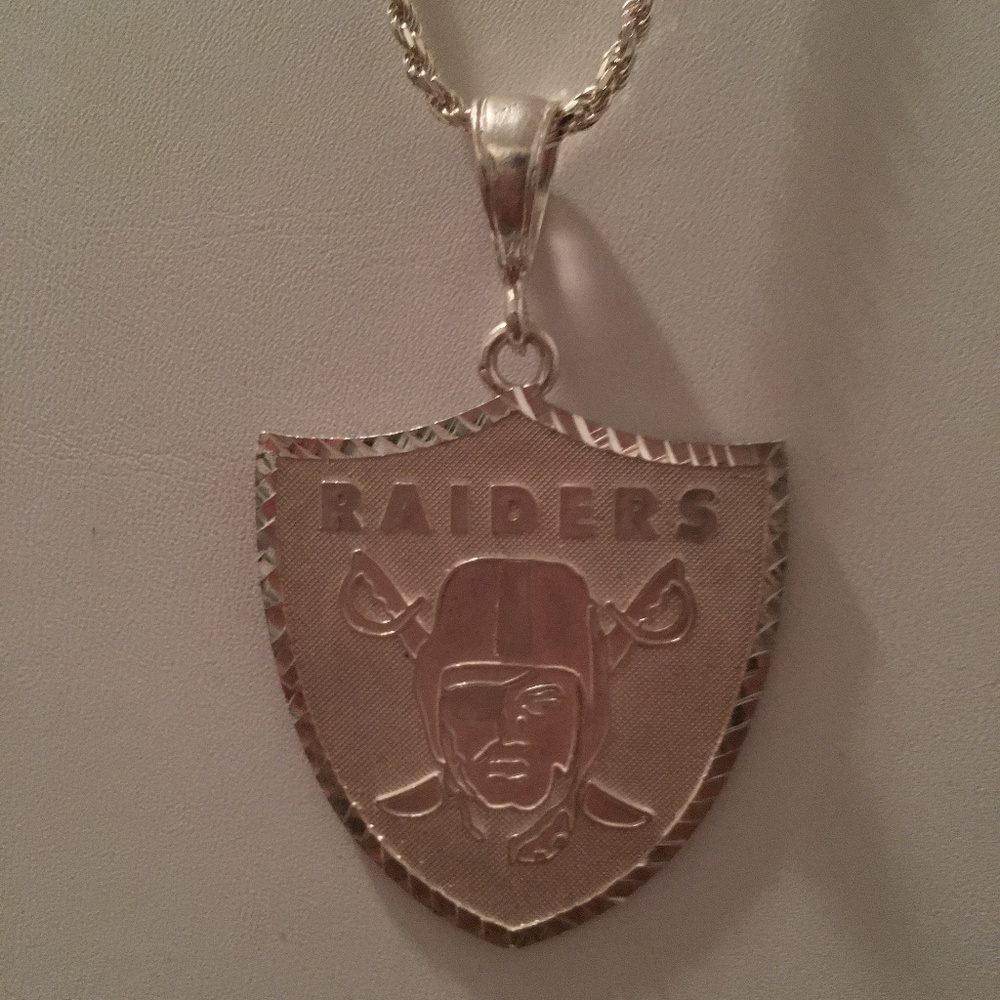 Raiders Sterling Silver Pendant/Charm Small